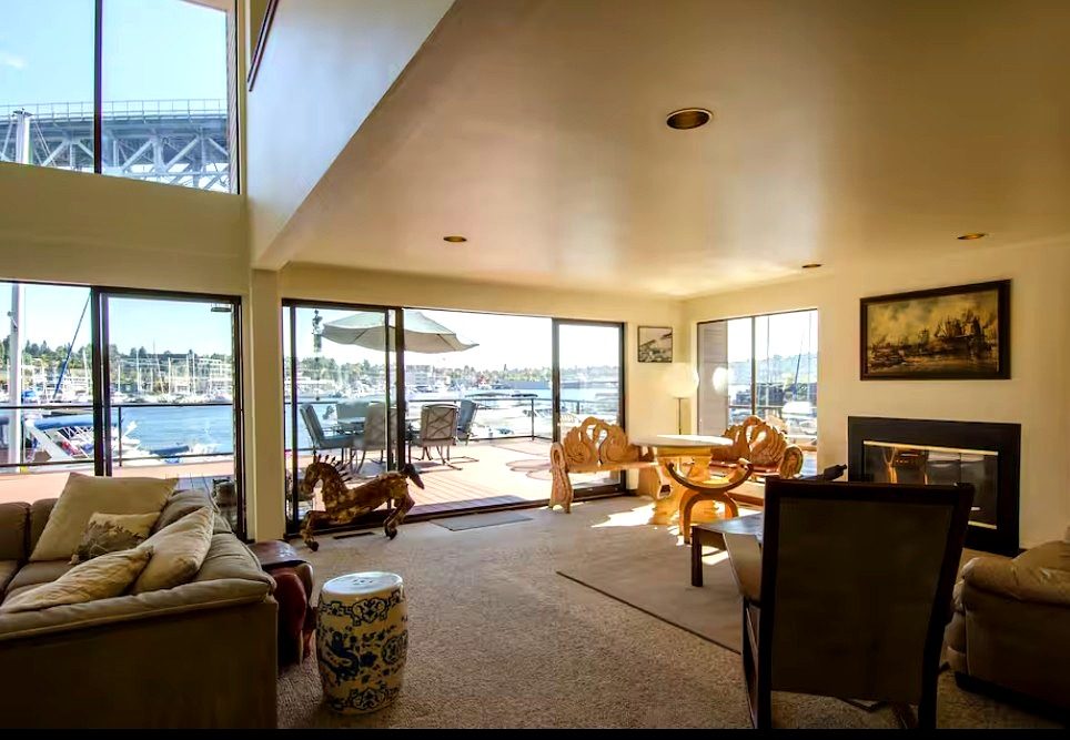 Living Room with Water Views